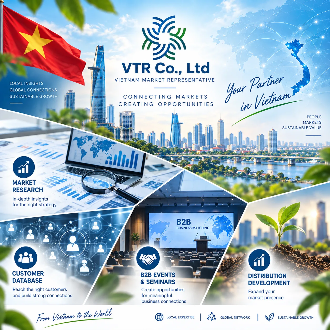 VTR Your market development team in Vietnam.